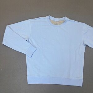 Johnnie-O Womens Sz Sm Penny Sweatshirt Pullover Gulf Blue Cotton Modal Golf‎